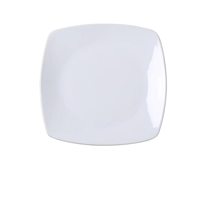 Yanco ML-2107 6 3/4" X 1/2" Square Plate With Rounded Corner, Super White, High Quality Porcelain, Pack of 36 (3 Dz)