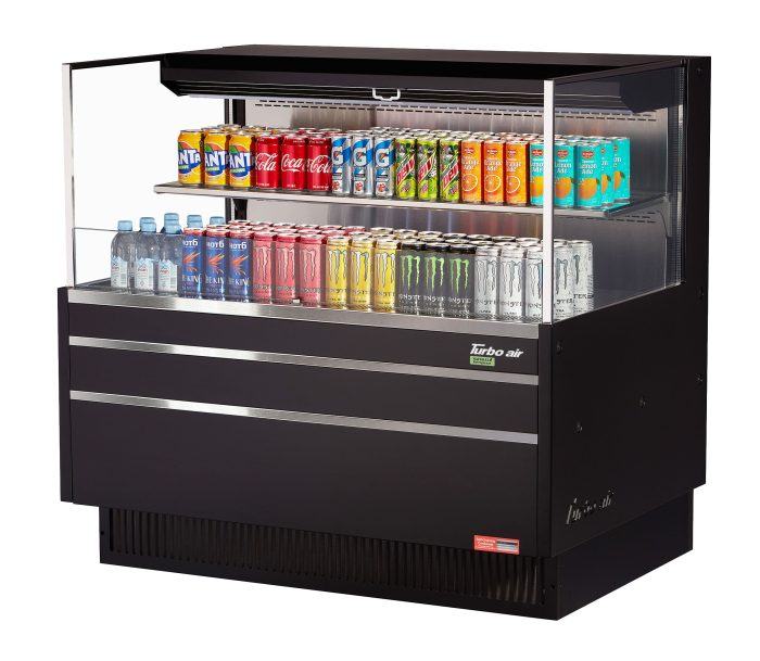 Turbo Air TOM-48L-UF-W(B)-2S-N Horizontal Open Display Merchandiser, 10.2 cu. ft.