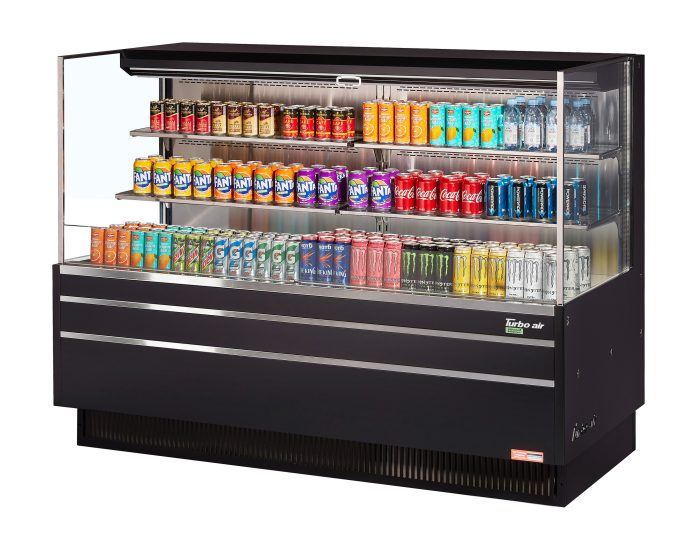 Turbo Air TOM-72L-UF-W(B)-3S-N Horizontal Open Display Merchandiser, 23.4 cu. ft.