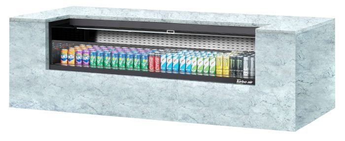 Turbo Air TOM-72UC-W(B)-N Drop-In Horizontal Open Display Case, 10.4 cu. ft.