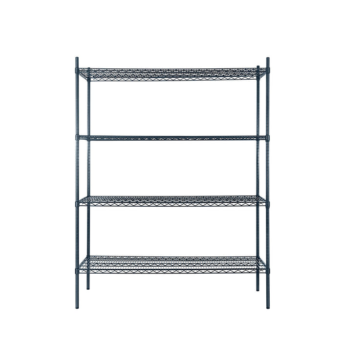 Atosa MWSSE187274 4-Shelf Epoxy Shelving Unit with 74" Posts (Slate Gray)