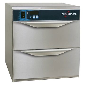Alto-Shaam 500-2DN Narrow Double Drawer Warmer with Individual Controls and Halo Heat® Technology
