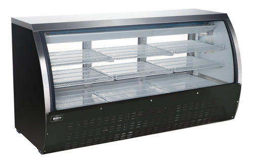 Omcan RS-CN-0200-B 82″ Floor Refrigerated Showcase with Black Coated Steel Exterior