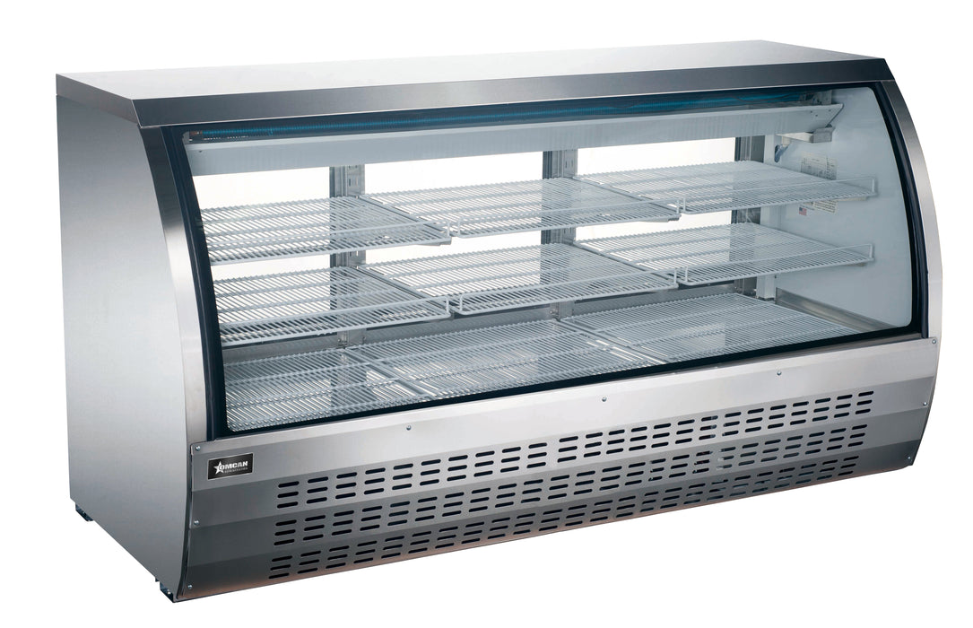 Omcan RS-CN-0200-S 82″ Floor Refrigerated Showcase with Stainless Steel Exterior
