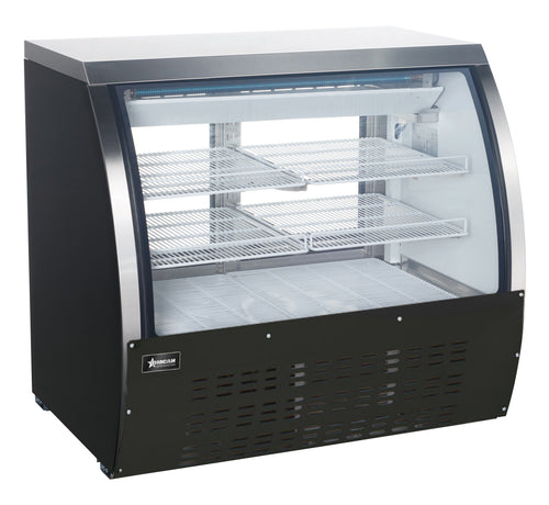 Omcan RS-CN-0092-B 36″ Floor Refrigerated Showcase with Black Coated Steel Exterior