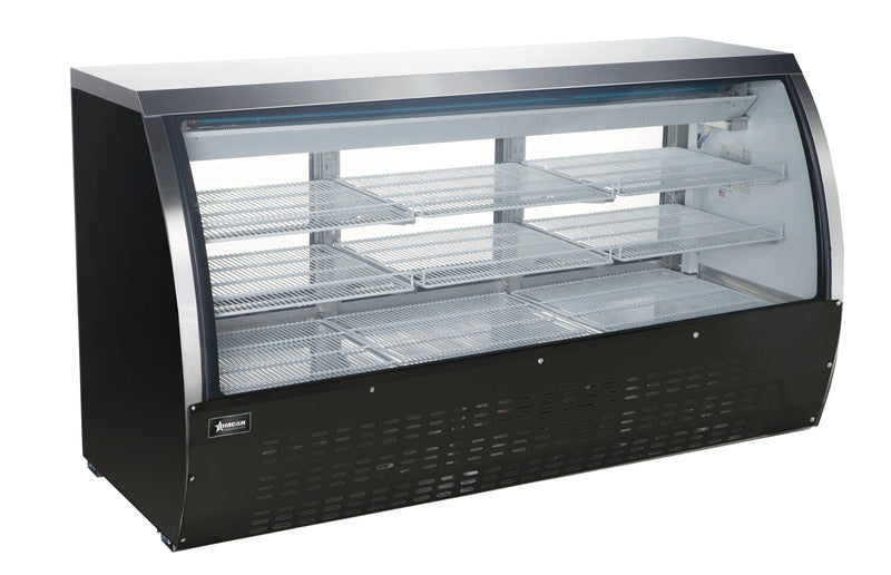 Omcan RS-CN-0163-B 64″ Floor Refrigerated Showcase with Black Coated Steel Exterior