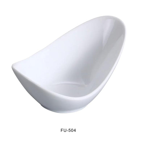 Yanco FU-504 Fuji 4″ Fortune Bowl, 2 oz Capacity, China, Bone White (4Dz)