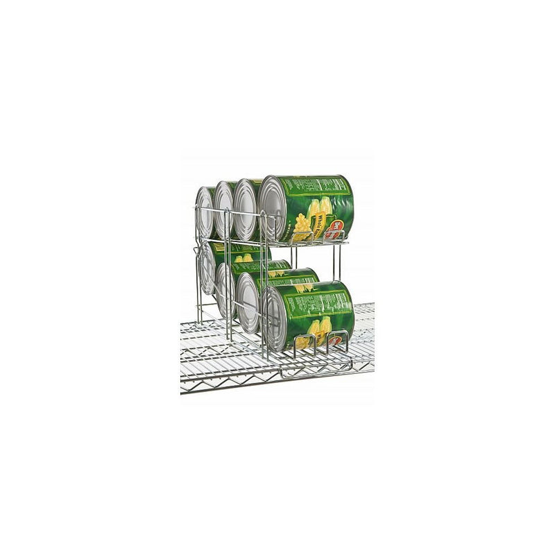 FFCR10CH Wire Can Rack, 24-13/16" x 7-7/8" x 13-5/16", Front Loading & Dispensing, (8) #10 or (12) #5 can Capacity, Chromate Finish