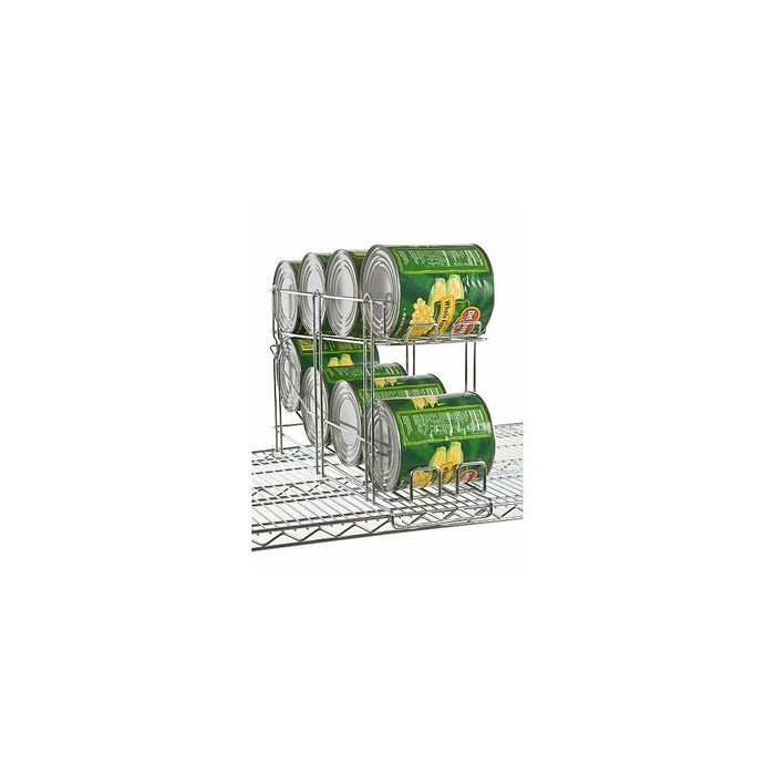 FFCR10CH Wire Can Rack, 24-13/16" x 7-7/8" x 13-5/16", Front Loading & Dispensing, (8) #10 or (12) #5 can Capacity, Chromate Finish