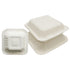 Empress Disposable Takeout White Box Microwaveable Mineral-Filled Plastic Hinged