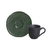 Porto Brasil Coffee Cup With Saucer Stoneware Greenery ( Case of 12)