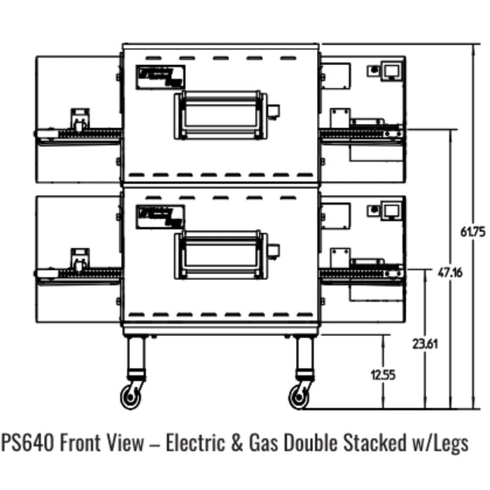 Middleby Marshall PS640 Electric or Gas WOW! Impingement Conveyor Oven - Single/Double/Triple Stack options Available