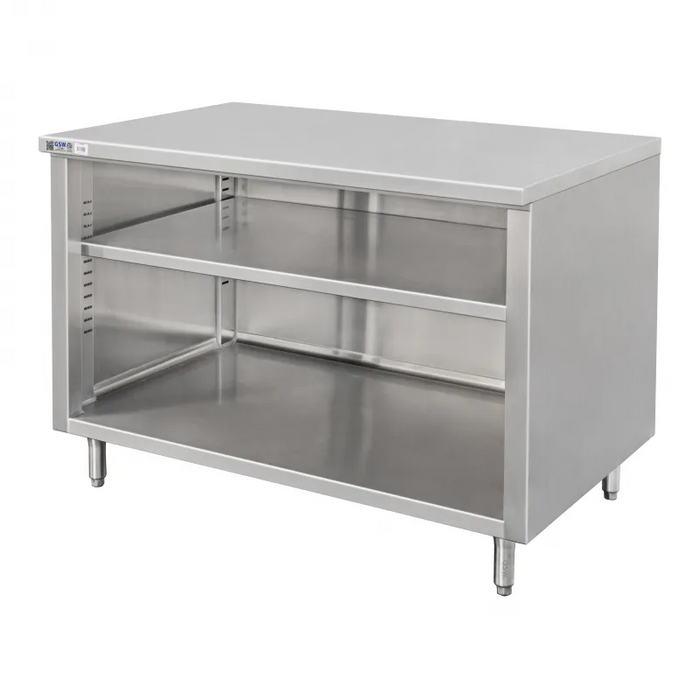 GSW Cabinets Flat Top Enclosed Work Table - No Door