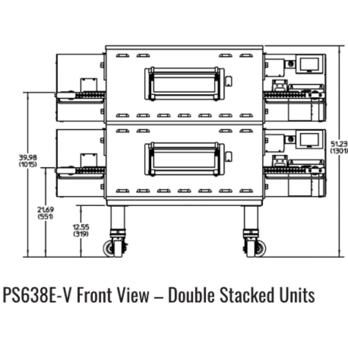 Middleby Marshall PS638E-V Electric Ventless Conveyor Oven - Single/Double Stack options Available