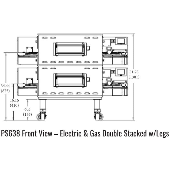 Middleby Marshall PS638 Gas or Electric WOW! Impingement Conveyor Oven - Single/Double/ Triple Stack options Available