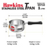 Hawkins Stainless Steel T Pan Without Lid