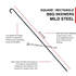 Mild Steel (Iron) BBQ SKEWERS - SQUARE (RECTANGLE), Options 3,4,6,8 & 10 MM thickness