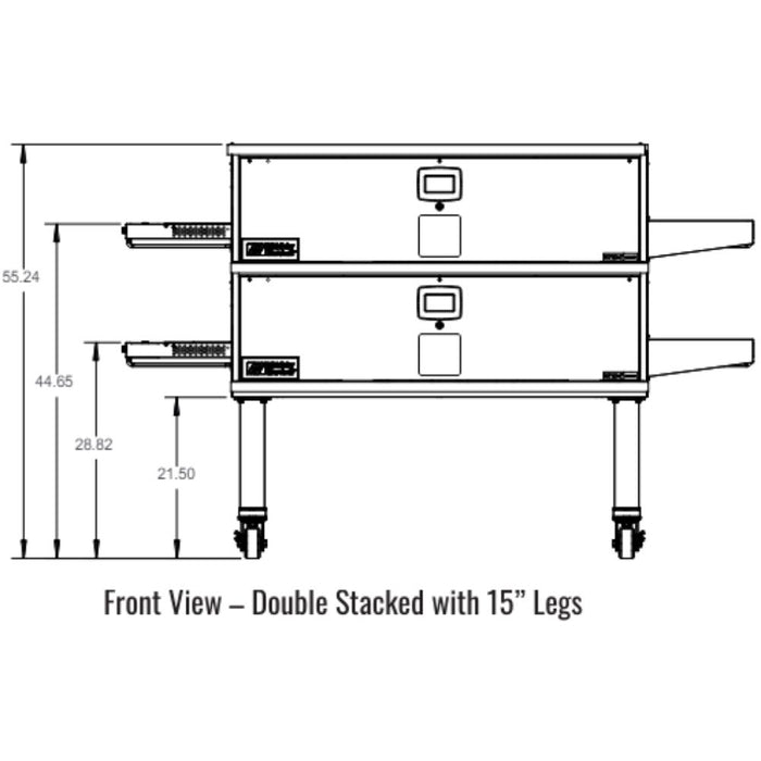 Middleby Marshall DZ55T CTX Electric Infrared Conveyor Oven - Single/Double/Triple/Quad Stack options Available