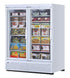 Turbo Air TJMF-55SDW(B)-N Super Deluxe Glass Merchandiser Freezer, two-section, 60 cu. ft.