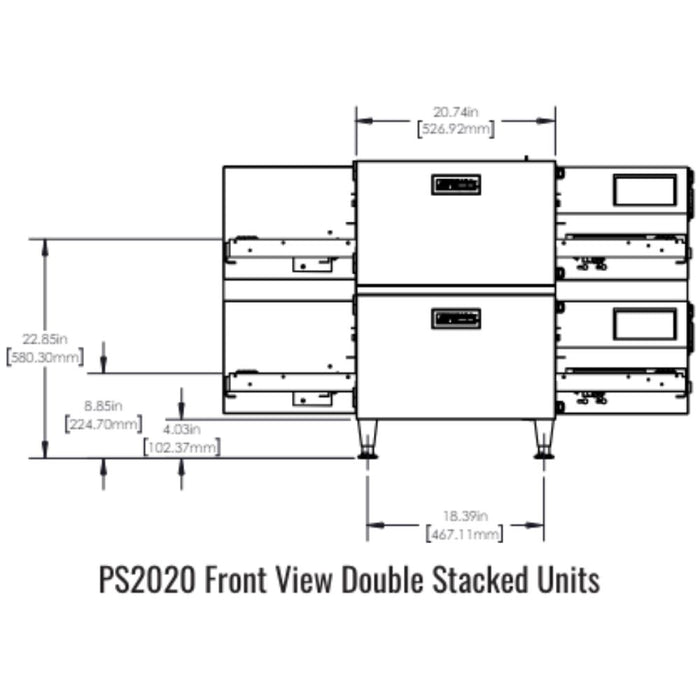 Middleby Marshall PS2020 Gas Countertop Conveyor Oven - Single/Double/Triple Stack options Available