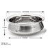 Shiny stainless steel handi for Indian restaurant food service