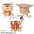 Decorative copper sigdi used as a stylish and functional food warmer