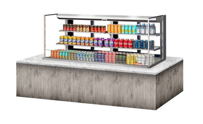Turbo Air TOM-72L-UFD-S-3SI-N Drop-In Horizontal Open Display Case, 23.4 cu. ft.