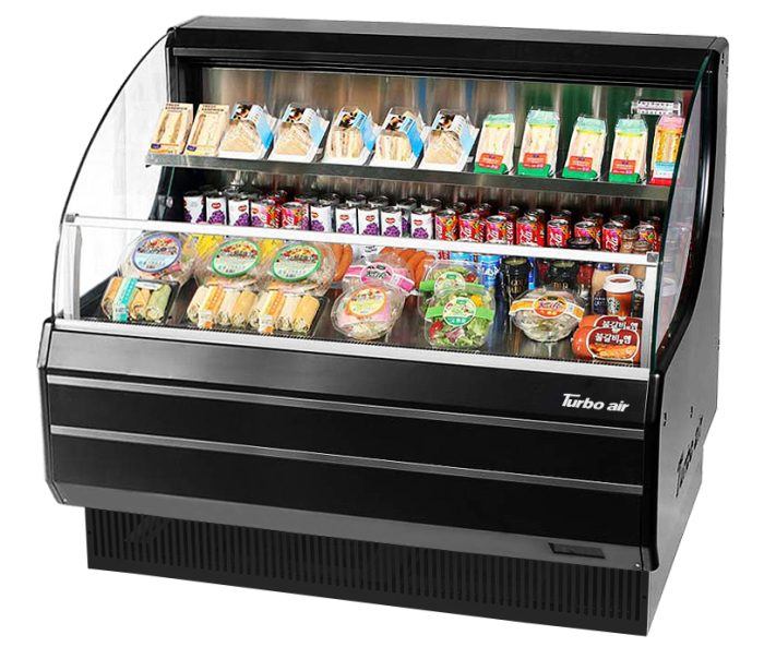 Turbo Air TOM-50LW(B)-N Horizontal Open Display Merchandiser, 9.8 cu. ft.