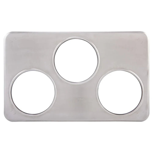 Winco ADP-666 Adaptor Plate, Three 6-3/8" Holes, S/S (Price/Piece)