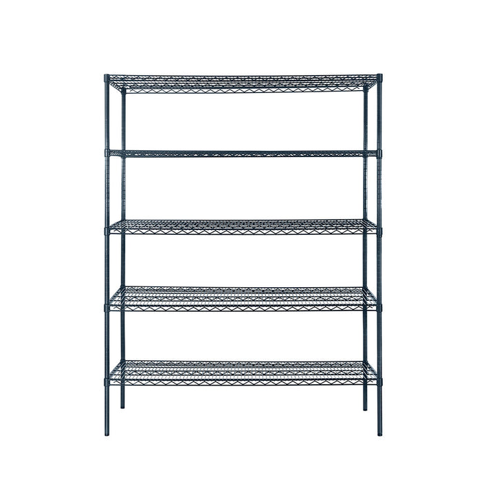 Atosa MWSSE245486 5-Shelf Epoxy Shelving Unit w/ 86" Posts (24"x54")-Slate Gray