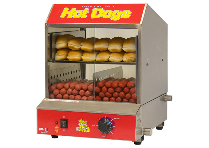 Winco 60048 Benchmark The Dog Pound Hot Dog Steamer, 120v (Price/Set)