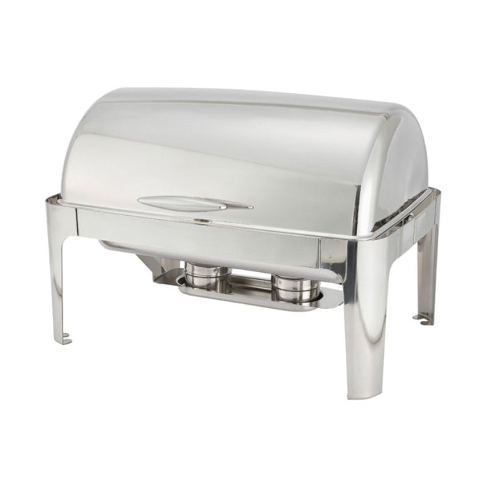 601, Madison 8 Quart Full-Size Chafer, Roll-Top, Stainless Steel by Winco