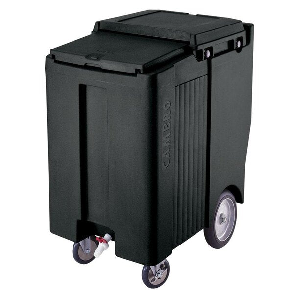Cambro Ice Caddy 200 lb Towable Ice Transport Cart with Large Wheels and Swivel Casters