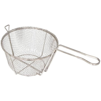 FBR SERIES- Nickel Plated 4mm Wire Mesh Round Fry Baskets by Winco