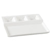 Yanco PS-2010 4-Compartment Plate, Porcelain, Bone White Pack of 12 (1Dz)
