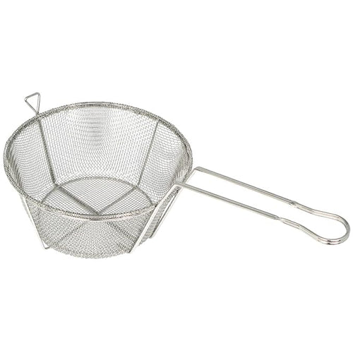 FBRS SERIES- Nickel Plated 6mm Wire Mesh Round Fry Baskets by Winco