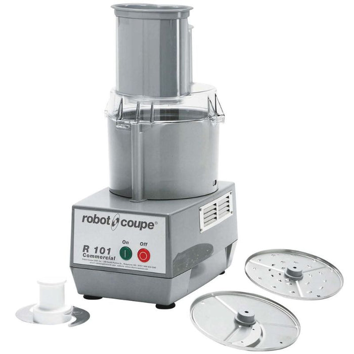 Robot Coupe R 101 Combination Cutter and Vegetable Slicer with 2.5 qt. With Gray Polycarbonate Bowl -Single phase 120V