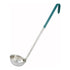 Winco One-Piece Stainless Steel Ladles with Color-Coded Handles