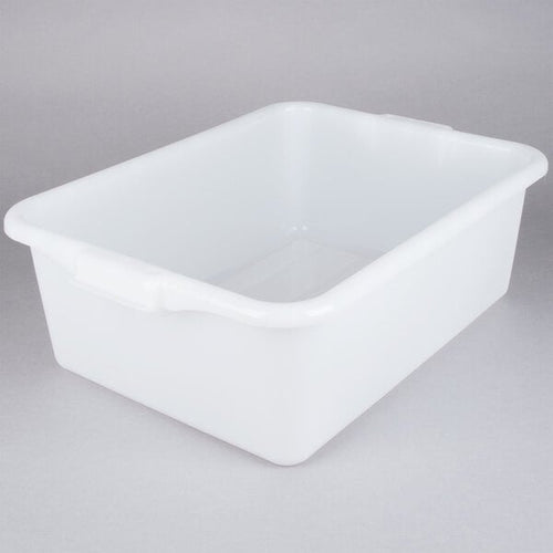 Vollrath 1527-C05 Traex® Color-Mate™ White Bus Tub / Food Storage Box - 20" x 15" x 7"