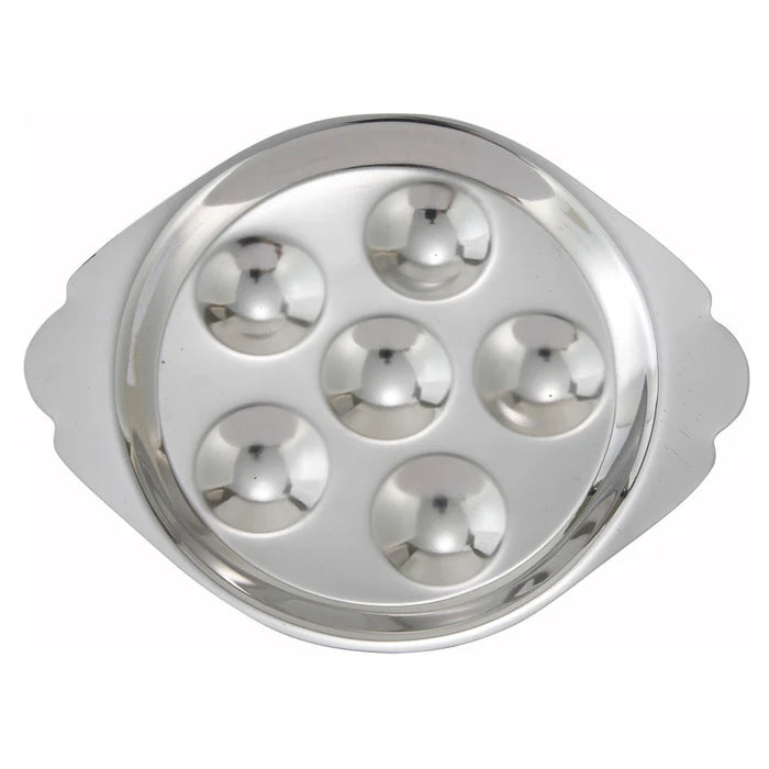 Winco SND-6 Snail Dish, 6 Holes, S/S (Price/Piece)