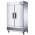 Side Profile of Dukers D47EF Compact Stainless Steel Reach-In Freezer