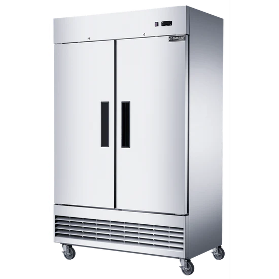 Side Profile of Dukers D47EF Compact Stainless Steel Reach-In Freezer