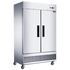 Side Profile of Dukers D47EF Compact Stainless Steel Reach-In Freezer