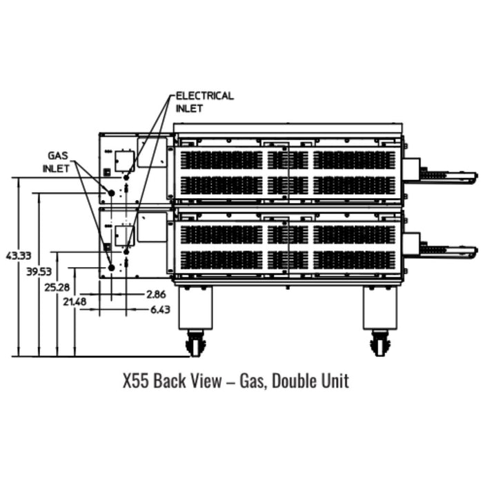 Middleby Marshall X55 X-Series Gas Conveyor Oven - Single/Double/Triple Stack options Available