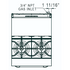 Dukers Range Ovens DCR24-4B 24″ Gas Range with Four (4) Open Burners