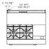 Dukers Range Ovens DCR36-4B12GM 36″ Gas Range with Four (4) Open Burners & 12″ Griddle