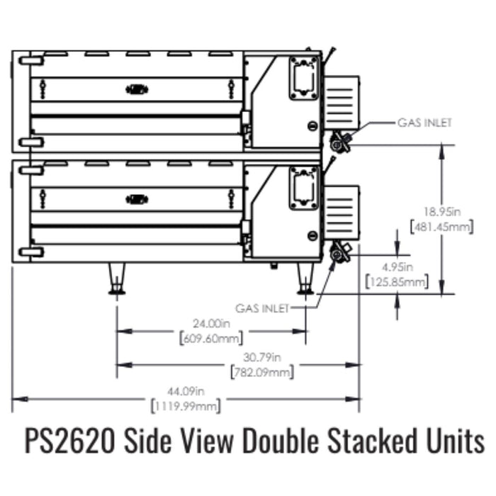 Middleby Marshall PS2620 Gas Countertop Conveyor Oven - Single/Double/Triple Stack Options Available