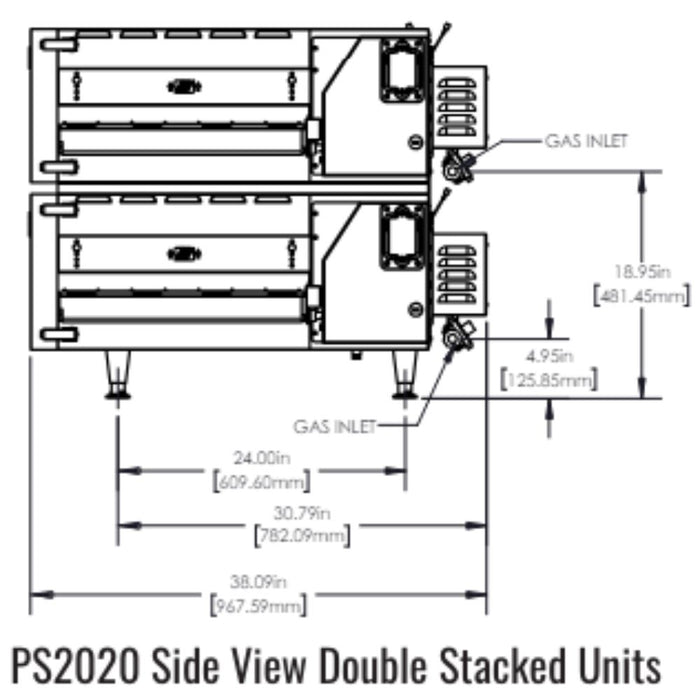 Middleby Marshall PS2020 Gas Countertop Conveyor Oven - Single/Double/Triple Stack options Available