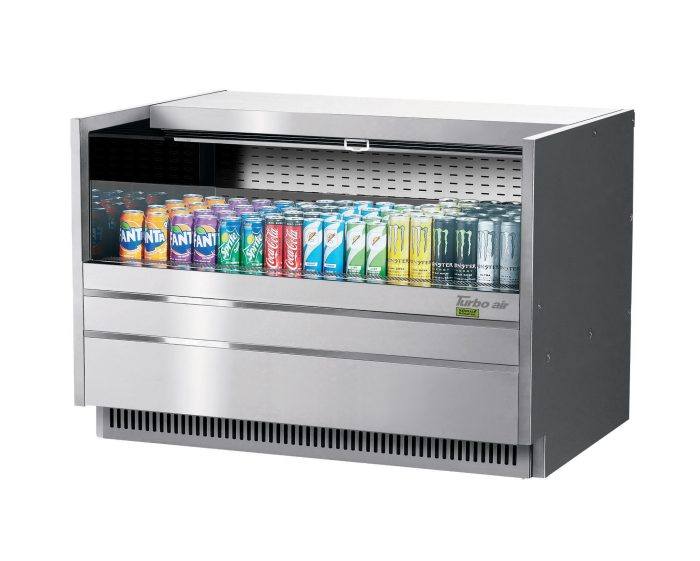 Turbo Air TOM-48UC-S-N Drop-In Horizontal Open Display Case, 6.8 cu. ft.