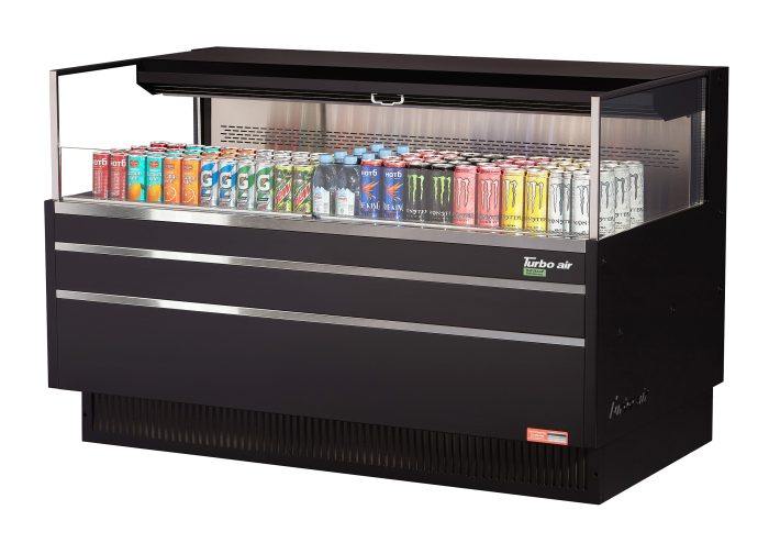 Turbo Air TOM-60L-UF-W(B)-1S-N Horizontal Open Display Merchandiser, 8.0 cu. ft.